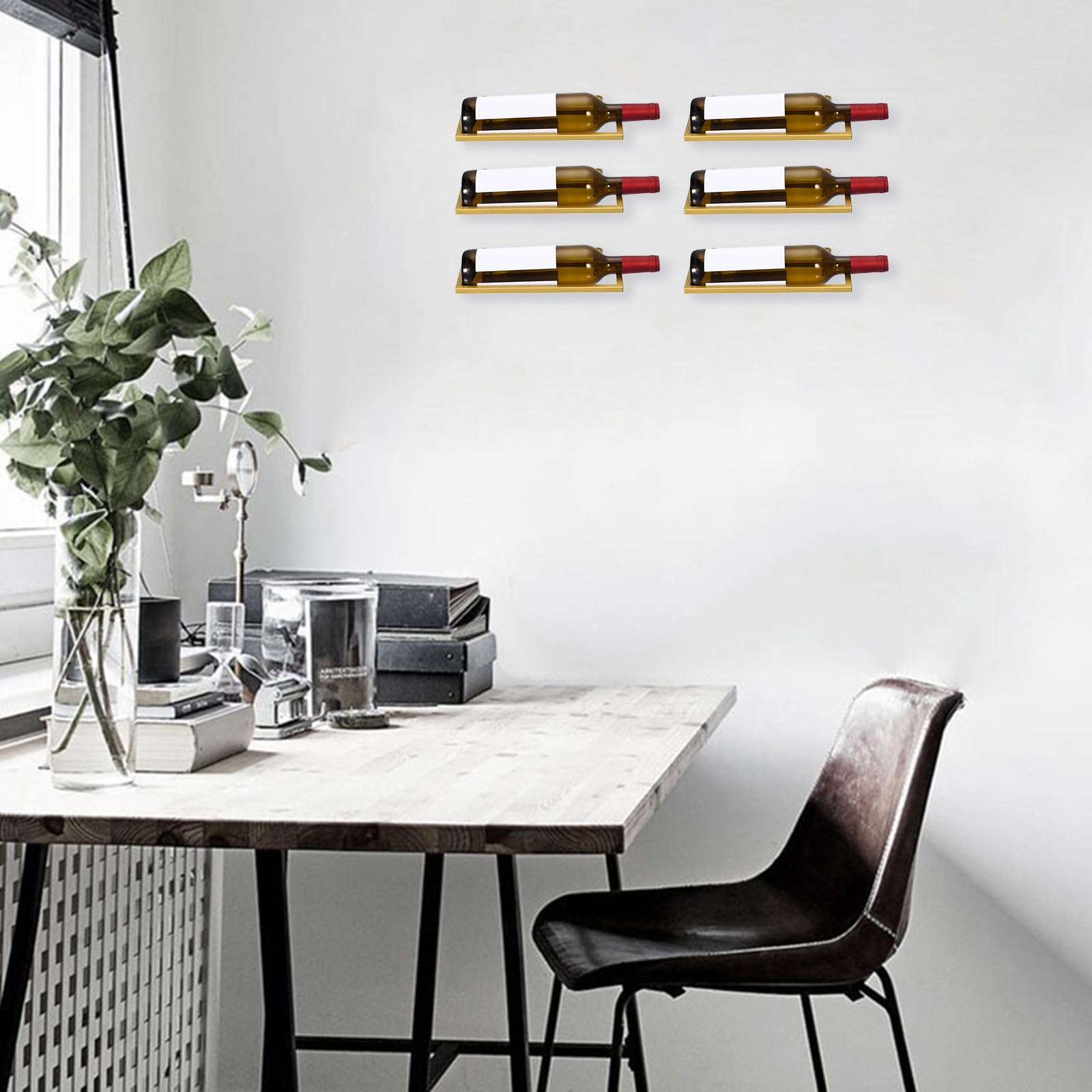 Amazon｜uxcell 6個 ワインラック壁掛け 金属製アイアン製ワインボトル